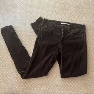 Vince low rise, brown corduroy skinny jeans, size 27
